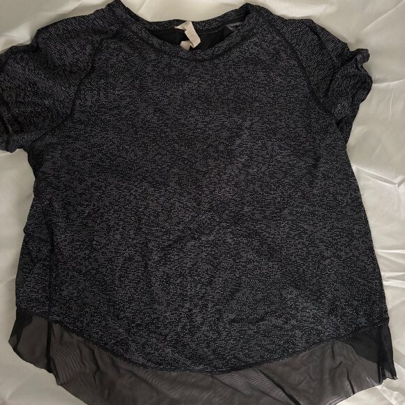 Lululemon Crop Top with Mesh Trim - Picture 2 of 3